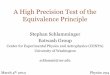 A High Precision Test of the Equivalence Principle · A High Precision Test of the Equivalence Principle Stephan Schlamminger Eotwash Group Center for Experimental Physics and Astrophysics
