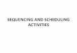 SEQUENCING AND SCHEDULING ACTIVITIESggn.dronacharya.info/Mtech_CSE/Downloads/Question... · SEQUENCING AND SCHEDULING ACTIVITIES •Throughout a project, we will require a schedule