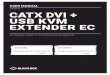 ACX300-R2 CATX DVI + USB KVM EXTENDER EC24/7 TECHNICAL SUPPORT AT 1.877.877.2269 OR VISIT BLACKBOX.COM CATX DVI + USB KVM EXTENDER EC ACX300-R2 USER MANUAL Power/Status ServSwitch