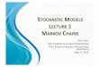 STOCHASTIC MODELS LECTURE 1 MARKOV CHAINSnchenweb/mfe5110/Lecture/Lecture_1.pdfFinancial Rationale: Efficient Market Hypothesis •The Markovianproperty turns out to be highly relevant