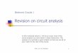Electronic Circuits 1 - City Ucktse.eie.polyu.edu.hk/eie201/1.Revision.pdf · Electronic Circuits 1 Revision on circuit analysis ... External apparatus (another circuit) Problem: