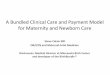 A Clinical Care and Payment Model for Maternity and ......A Bundled Clinical Care and Payment Model for Maternity and Newborn Care. Basic Background • Pregnancy is the ideal episode