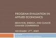 PROGRAM EVALUATION IN APPLIED ECONOMICS · PDF file Overview: Program Evaluation in Applied Economics Two observations: 1. There is a large recent shift in applied microeconomics toward