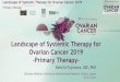 Landscape of Systemic Therapy for Ovarian Cancer 2019 ......Landscape of Systemic Therapy for Ovarian Cancer 2019. Primary Therapy • PFS: Improved • OS: Not improved in all patient