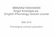 BBNAN21000/04000 Angol fonológia ea. English …...Angol fonológia ea. English Phonology lecture course BBK 2018 Phonological contrast (opposition) A central issue in traditional