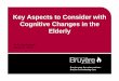 Key Aspects to Consider with Cognitive Changes in the Elderly - monahan.pdf · Key Aspects to Consider with Cognitive Changes in the Elderly Dr Anne Monahan March 21, 2012. Background