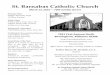 St. Barnabas Catholic Church - WordPress.com · 3/5/2016  · St. Barnabas Catholic Church March 13, 2016 ... We will resume on March 28/29 at the regular times. Pray for the Sick