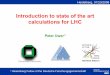 Introduction to state of the art calculations for LHCuwer/lectures/... · Introduction to state of the art calculations for LHC Peter Uwer*) ... The matrix elements describing the