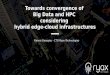 Towards convergence of Big Data and HPC considering hybrid ...€¦ · Research and tools to deploy mixed Big Data and HPC workloads: – Different clusters dedicated to each workload