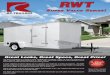 RWT - RC Trailers · RWT Great Looks, Great Specs, Great Price! The RWT is available in a variety of sizes, ranging from a compact 4’ wide x 6’ long, to a spacious 8.5’ wide