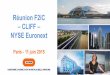 Réunion F2iC CLIFF NYSE Euronext · 2016-10-03 · Tendances de fond : croissance démographique, urbanisation, vieillissement et saturation des ... fin mars 2015, + 5 % sur un an