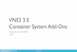VNS3 Container 2015 - irp-cdn.multiscreensite.com · Container Network Setup To start using Docker you must ﬁrst setup a Docker subnet where your containers will run. The default