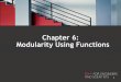 06.Modularity Using Functions - SIUEstornar/courses/notes/cs145/06.Modularity Using... · C++ for Engineers and Scientists, Fourth Edition 10 • General rule for placing statements