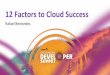 12 Factors to Cloud Success - DeveloperMarch · Apache DeltaSpike P.M.C benevides@redhat.com @rafabene Java Certifications: SCJA / SCJP / SCWCD / SCBCD / SCEA JBoss Certifications:
