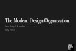 The Modern Design Organization - Amazon Web Servicesuxlondon.s3.amazonaws.com/2016/slides/UX London - The... · 2016-06-03 · — UX works only on select digital channels. — UX