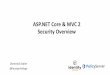 ASP.NET Core 2 Security - WordPress.com · .NET 1.0 ASP.NET 1.0 2006.NET 3.0 WCF (#fail) 2009 WIF 2012.NET 4.5 2013 Katana2.0 2014 Katana3.0 2016.NET Core ASP.NET Core v1 Claims +
