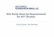 Site Study Start-up requirements for AFT studies FINAL 05May16 · Site Information Sheet (template) that will require site and contact information and also outline system access 