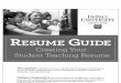 Creating Your Student Teaching Resume - DePaul University · Education: List your college degree(s) in reverse chronological order, including school name, major(s), minor(s), city,