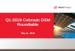 Q1-2019 Colorado DSM Roundtable - Xcel Energy 2019 DSM...• Q1: 60-day notice, result of evaluation • Q1: preparation time for cooling season • Two major initiatives launching