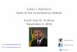 Julian J. Robinson State of the Constituency Debate South ...€¦ · Julian J. Robinson State of the Constituency Debate South East St. Andrew November 2, 2016 ... • Resume Writing