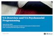 VA Overview and VA Psychosocial Programming · • Group 1 - service connected rated 50% or more • Group 2 - service connected rated 30% or 40% • Group 3 - service connected rated