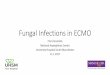Fungal Infections in ECMO · 2017-01-21 · Epidemiology of nosocomial fungal infections •Candida infection •5th most common cause of nosocomial infection (Richards et al, Pediatrics