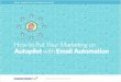 How to Put Your Marketing on Autopilot with Email Automation · EMAIL MARKETING AUTOMATION GUIDE Part 2: A Smart Approach for Your Automated Email Series So, what kind of content