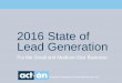 2016 State of Lead Generation - mktg.actonsoftware.commktg.actonsoftware.com/acton/attachment/248/f-2082... · 2016 State of Lead Generation for the SMB 3. State of Lead Generation