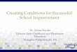 Creating Conditions for Successful School …...Creating Culture •Structure does make a difference, but it is not the main point of achieving success. Transforming the culture-changing