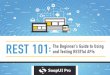 REST 101 The Beginner’s Guide to Using · SoapUI NG Pro and the other API testing tools as part of SmartBear’s Ready! API platform. Let’s get started! REST 101: THE BEGINNER
