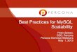 Best Practices for MySQL Scalability - Percona · 2 About the Presentation • Look into what is MySQL Scalability • Identify Areas which impact MySQL Scalability • Provide brief