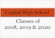 Capital High School Classes of 2018, 2019 & 2020...Classes of 2018, 2019 & 2020 Capital High School Welcome and Introductions ... Jenny Morgan A-D Norah Jensen E-K Joel Komschlies