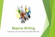Resume Writing - Our Heroes Inc. · Definition & Purpose What is a resume? Snapshot of your professional self NOT an autobiography! What is the purpose of a resume? Used to obtain