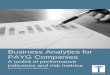 Business Analytics for PAYG Companies - GOGLA · The Business Analytics Toolkit is based on the recognition that traditional financial sector indicators of portfolio health and overall