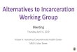 Alternatives to Incarceration Working Group€¦ · 5850 S. Main Street. Welcome & Facilitator Introduction. Introductions •Name •Organization/Agency. Agenda 1. Welcome & Facilitator