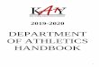 DEPARTMENT OF ATHLETICS HANDBOOK Athletic...Katy ISD. 9. Ensure that the Katy ISD athletic department objectives support the total mission of the Katy ISD. ∞COACHING EXPECTATIONS