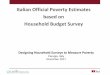 Italian Official Poverty Estimates based on Household Budget …surveys.worldbank.org/sites/default/files/files/C4D2-T... · 2018-08-06 · Italian Official Poverty Estimates based