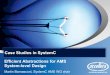 Case Studies in SystemC Efficient Abstractions for AMS ...videos.accellera.org/systemccase2014/scc935jg74g56s/4_ams.pdf · SystemC AMS objectives System-level modeling standard and