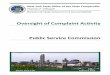 omas P iNapoli ivision of State overnment ccountabilit · ivision of State overnment ccountabilit Report 2015S82 Februar 2017 Oversight of Complaint Activity Public Service Commission