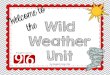 Wild Weather · What is weather? - Weather is what the air is like outside at a particular time and place. Brainstorm types of weather you know about