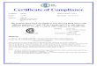 Certificate of Compliance - ABB Group · Certificate of Compliance Certificate: 2708406 Master Contract: 259813 Project: 2722409 Date Issued: April 24, 2014 Issued to: ABB, Inc. 16250