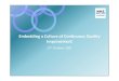 Embedding a Culture of Continuous Quality Improvement - QI Hub qi... · environment, and further develop the community of quality improvement leads and the directory of quality improvement