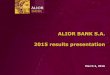 ALIOR BANK S.A. 2015 results presentationb8720aa0-c788-413c-8c38-… · growth engines in a near future . 5 ... 2014 Q1'15 Q2'15 Q3'15 2015 Branches Agencies Alior Express Meritum