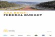 AAA BRIEF: FEDERAL BUDGET · AAA Brief Federal Budget 2017-18 . BUDGET HIGHLIGHTS • The focus of the Budget is onfairness, security and opportunity . The Budget is expected to have