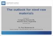 The outlook for steel raw materials · Differential (Shanxi - Australia) Australian quarterly contract SSCC, CFR China Linfen, Shanxi 1/3 coking coal, del. coastal mill LHS: Australia