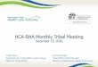 Monthly tribal meeting December 12, 2016Dec 12, 2016  · HCA-BHA Monthly Tribal Meeting December 12, 2016 Jessie Dean Administrator, Tribal Affairs and Analysis Office of Tribal Affairs