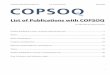 List of Publications with COPSOQ · COPSOQ International Network List of Publications May 2020 4 Geisler, M., Berthelsen, H. & Muhonen, T. (2019). Retaining Social Workers: The Role