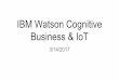 IBM Watson Cognitive Business & IoT - Amazon S3Watson+Cog… · IBM Watson Cognitive Business & IoT 3/14/2017. Bryan Knouse Bryan.knouse@gmail.com @bryanknouse responsive.co. AI Where