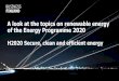 A look at the topics on renewable energy of the Energy Programme 2020 · 2019-09-30 · Accelerating Clean Energy Innovation "Accelerating Clean Energy Innovation" (COM(2016)763)