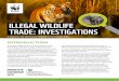 ILLEGAL WILDLIFE TRADE: INVESTIGATIONS · 2019-04-22 · ILLEGAL WILDLIFE TRADE: INVESTIGATIONS 1 INTRODUCTION The illegal wildlife trade is a pressing global problem that has the